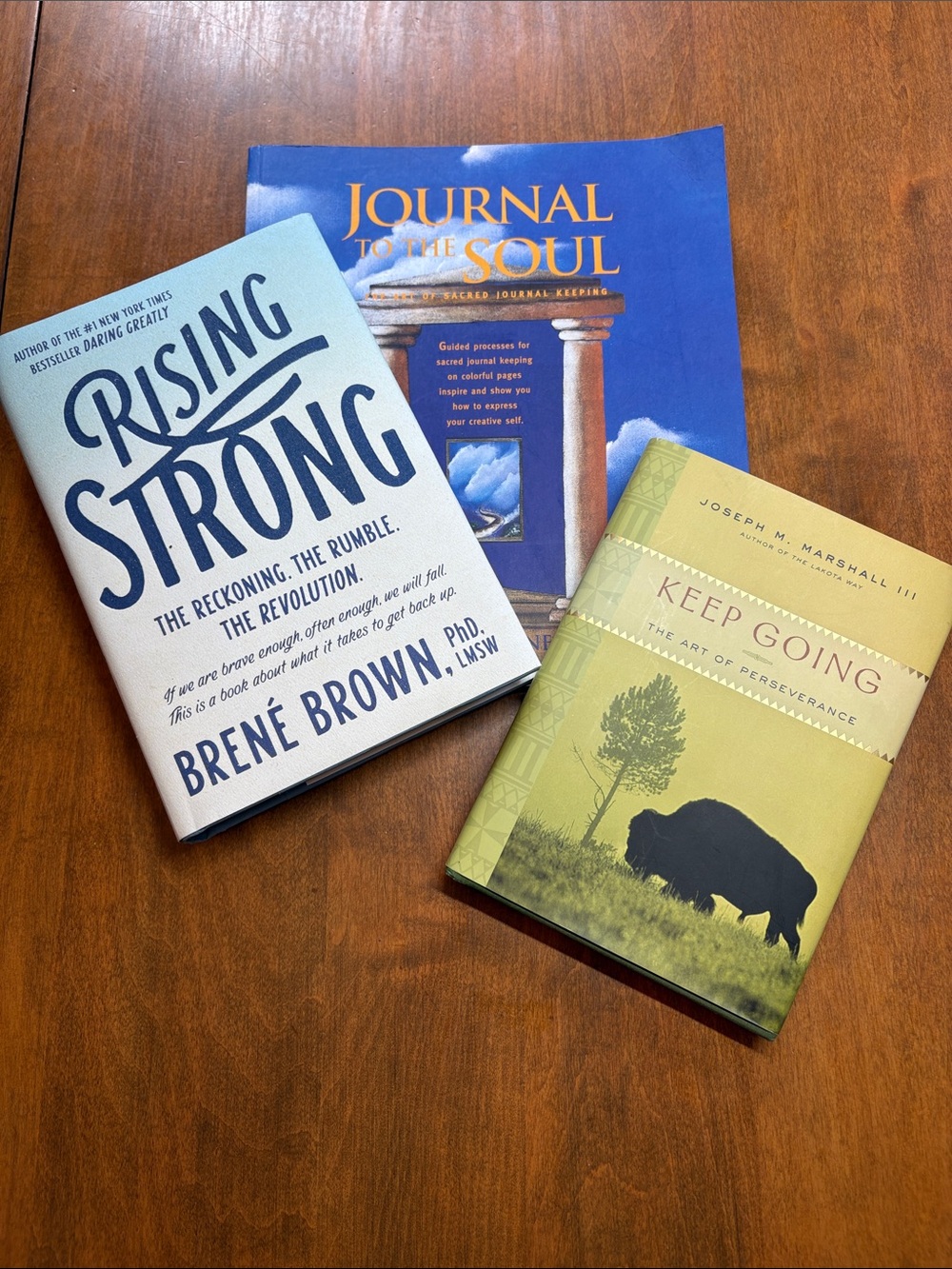 Rising Strong, Hardback, Journal to the Soul, Paperback, & Keep Going 3 Book Set